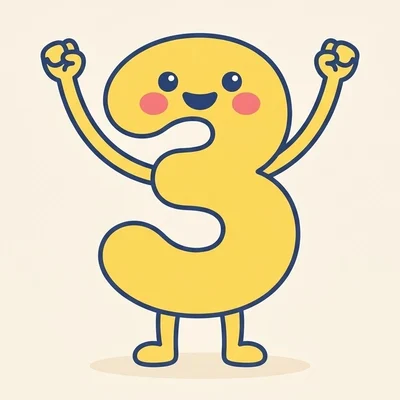 The BuildMath number 3 character